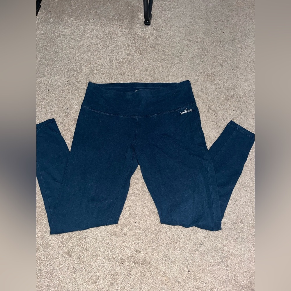 SPALDING Leggings, size medium, blue/green color